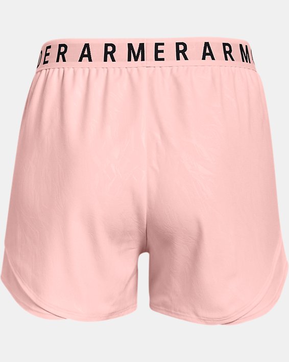 Women's UA Play Up 3.0 Emboss Shorts, Pink, pdpMainDesktop image number 5